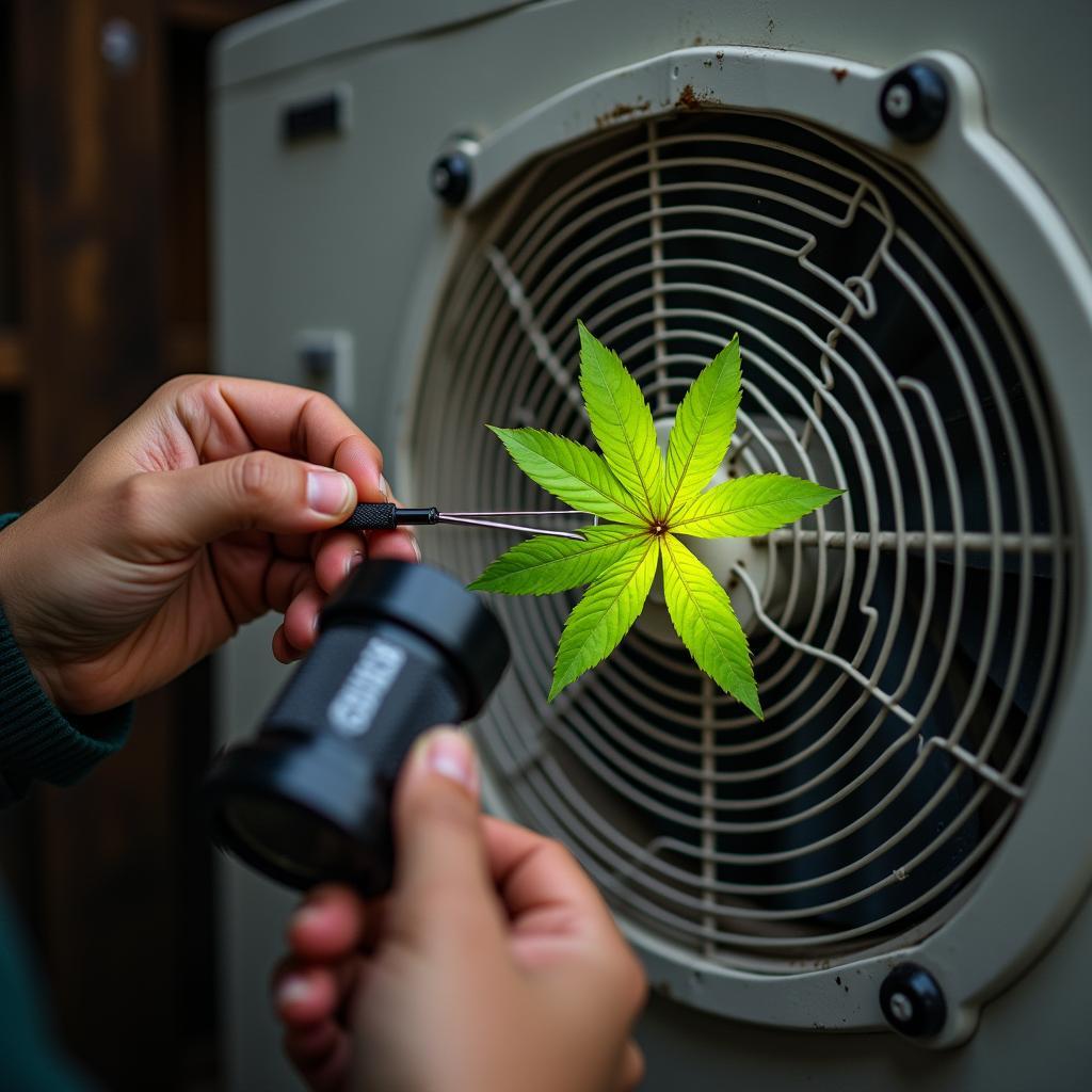 Kiểm tra và loại bỏ vật thể lạ gây tiếng ồn trong máy lạnh