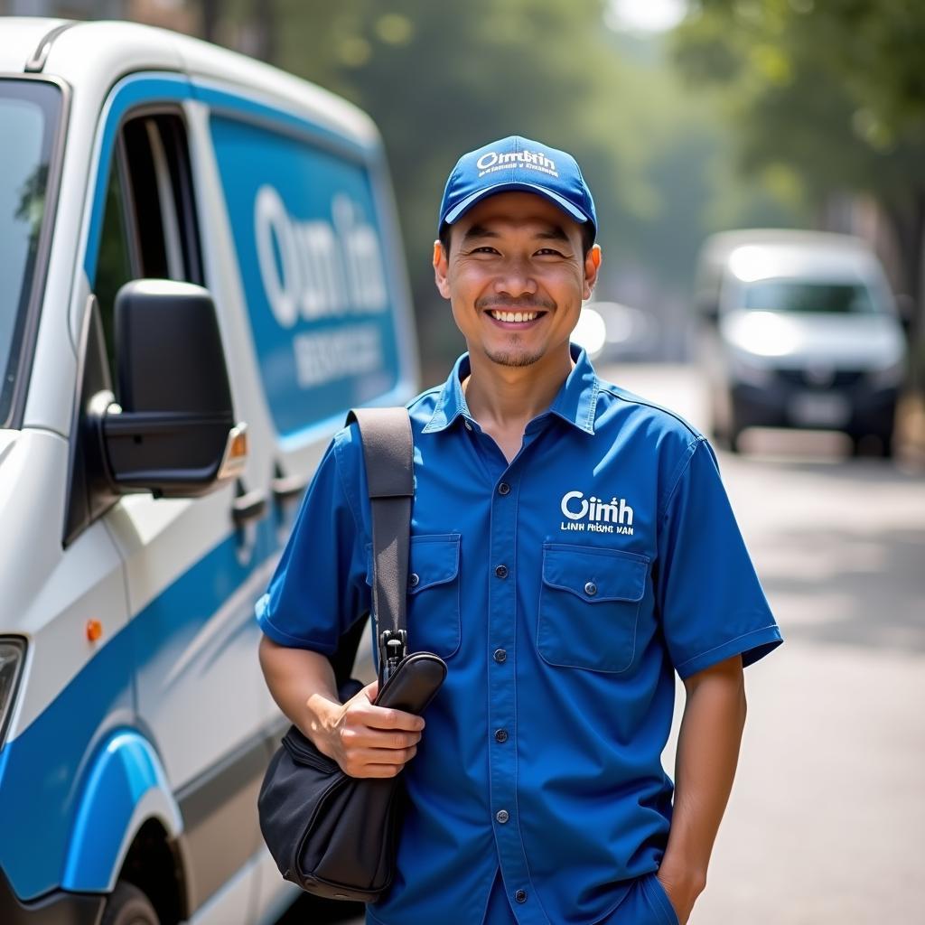 Nhân viên kỹ thuật của Điện Lạnh Hồng Vân với đồng phục và dụng cụ chuyên nghiệp sẵn sàng phục vụ tại Quận 6