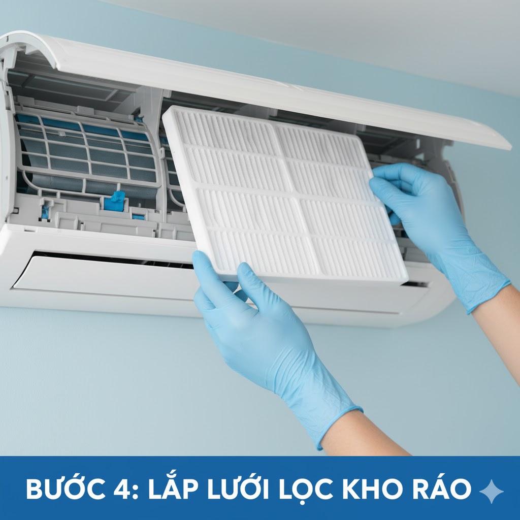 Lắp lại lưới lọc