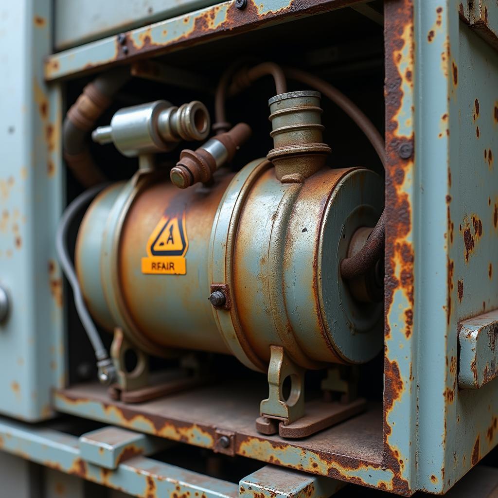 Hình ảnh máy nén máy lạnh bị hỏng hóc gây ra tiếng ồn