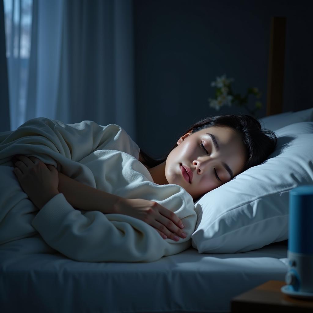 ngủ máy lạnh không bị khô da