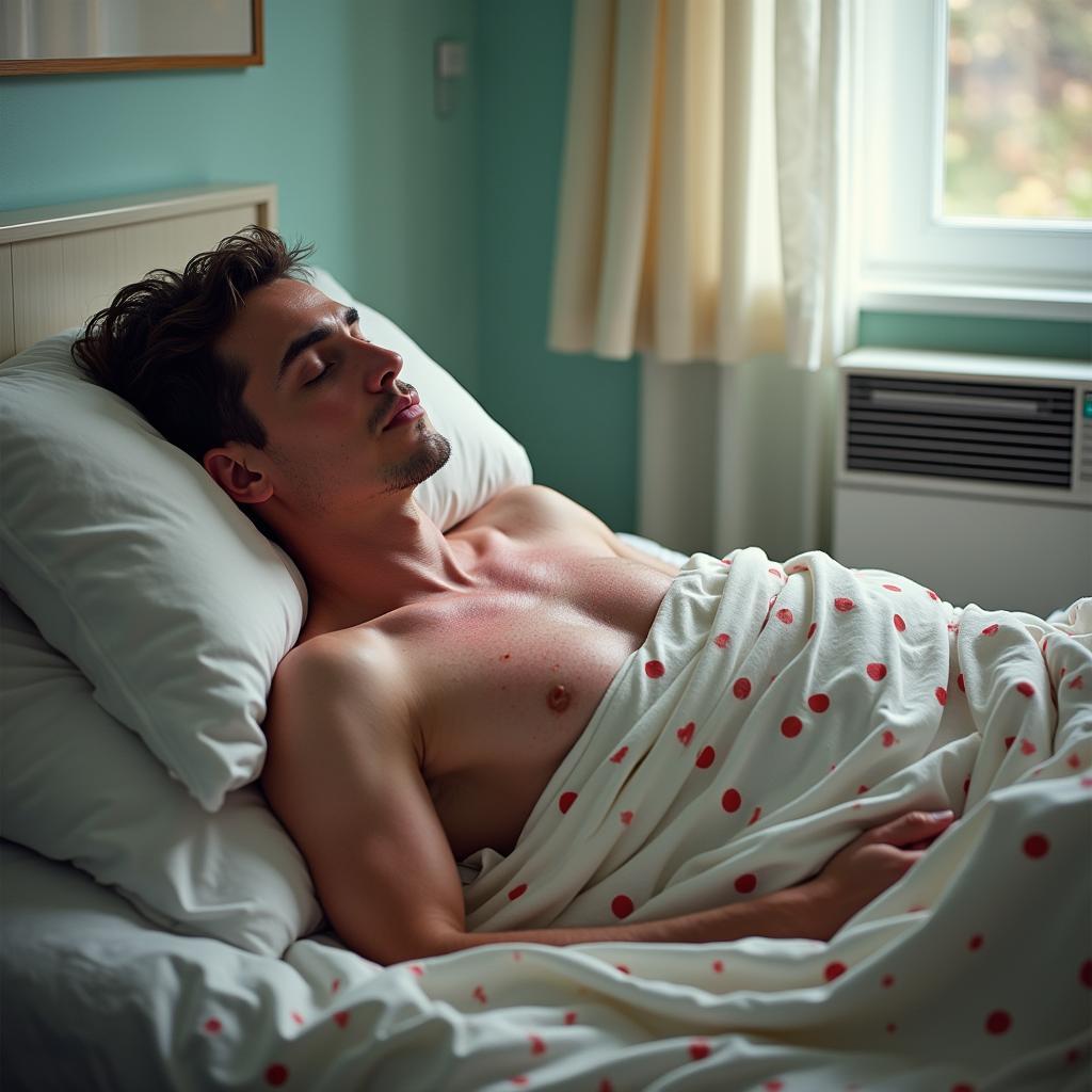 Người bị trái rạ nằm máy lạnh giúp giảm ngứa và khó chịu hiệu quả