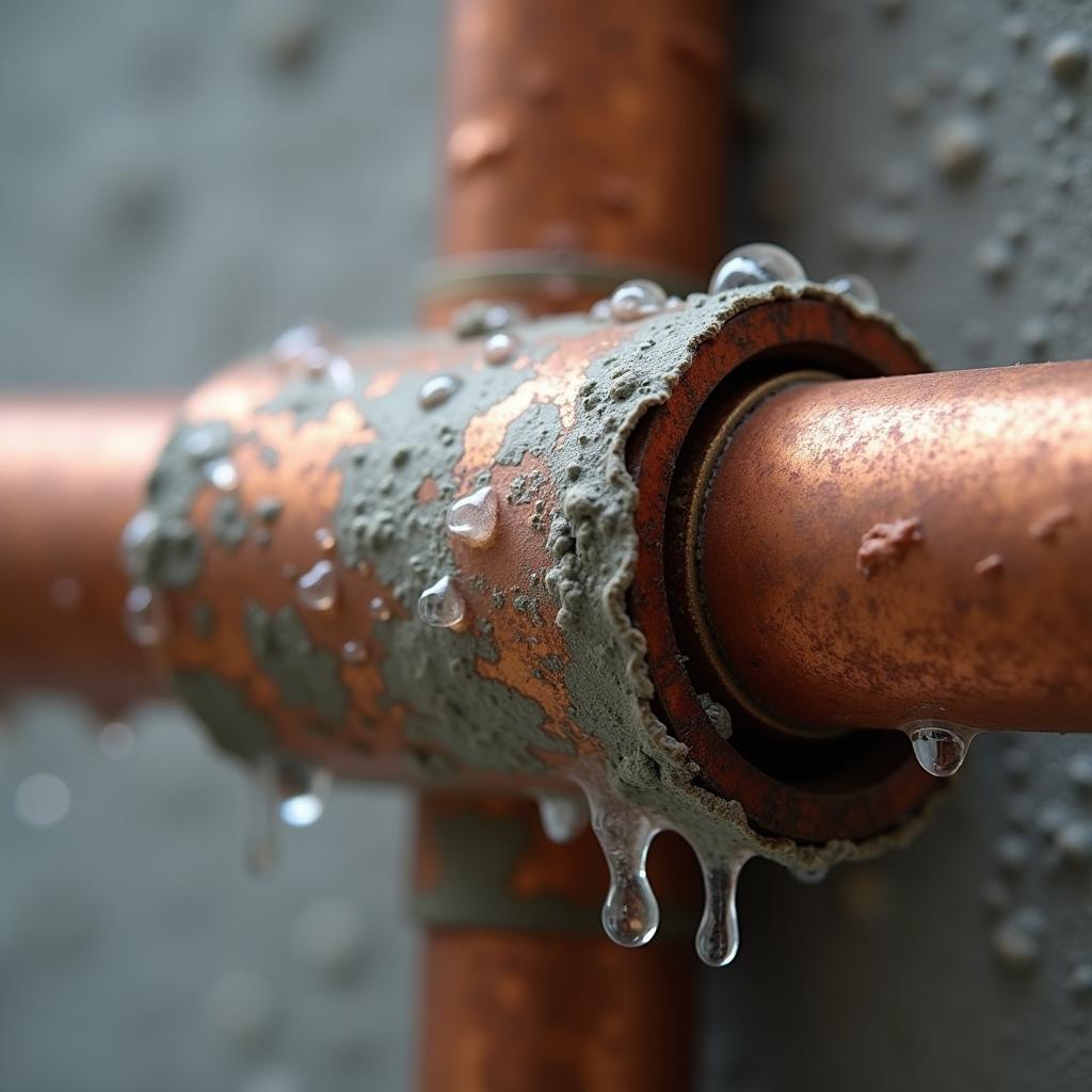 Ống đồng máy lạnh thiếu lớp bảo ôn, gây chảy nước