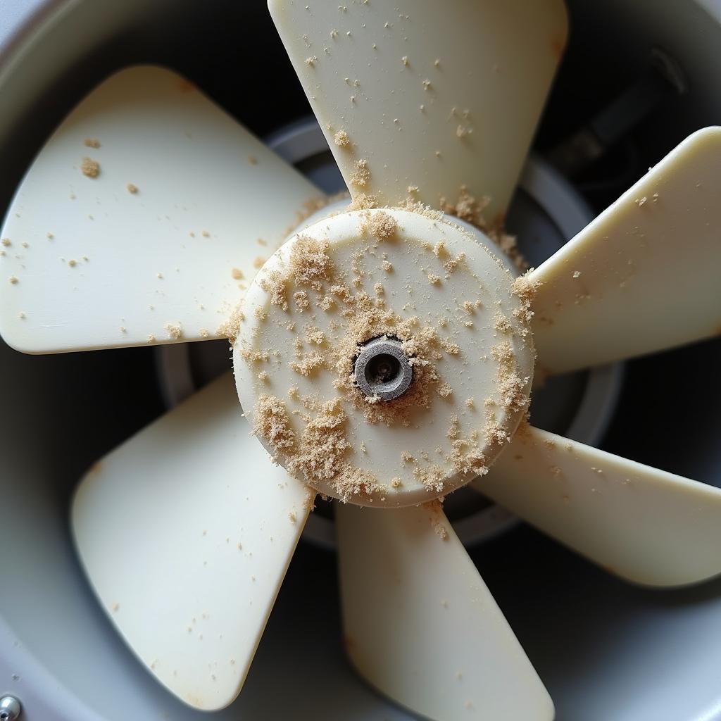 Quạt gió máy lạnh bị kẹt dị vật gây ra tiếng kêu rè rè khó chịu