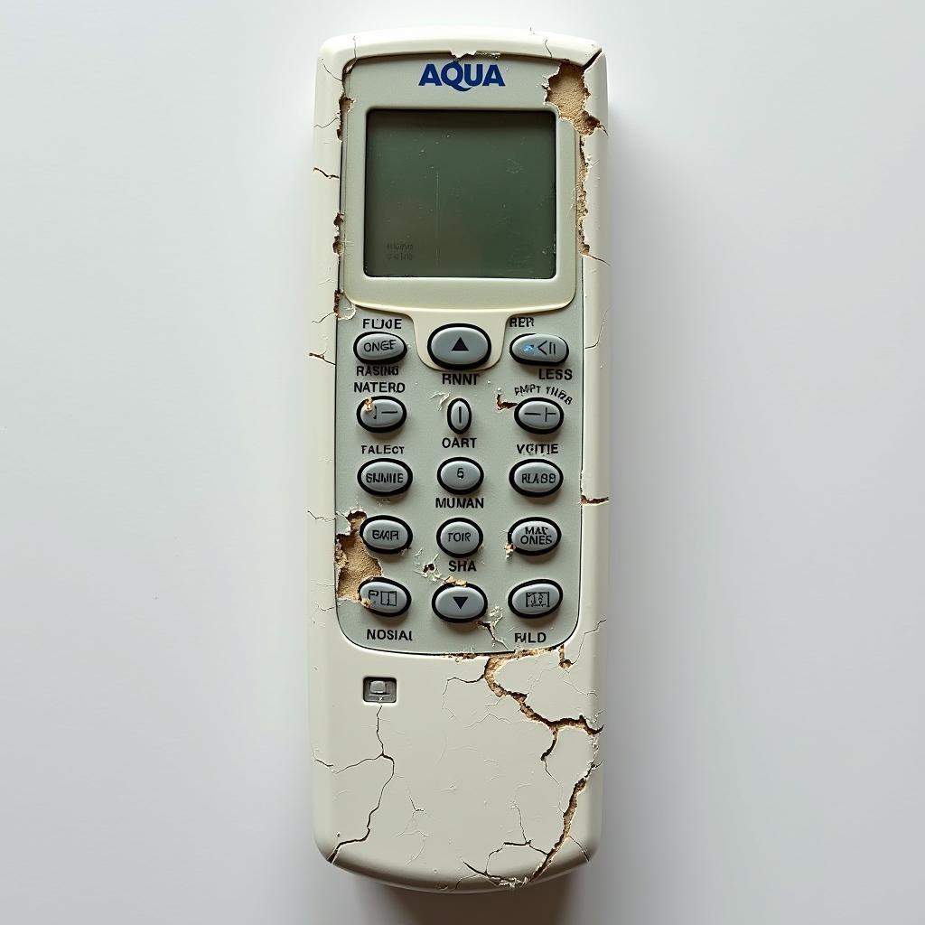 Remote máy lạnh Aqua bị vỡ, các bộ phận bên trong bị lộ ra