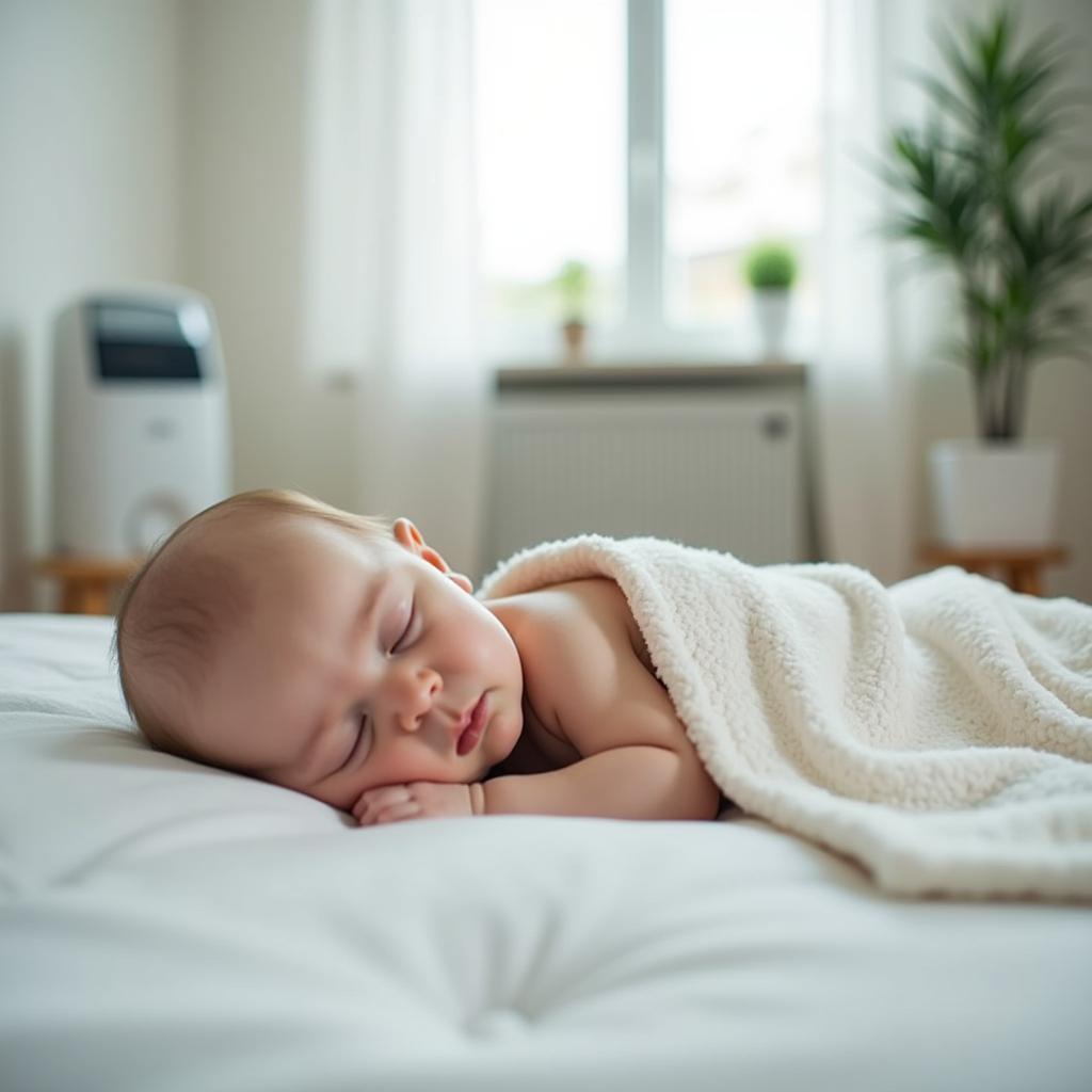 Trẻ bị viêm phế quản nằm máy lạnh đúng cách giúp dễ thở hơn